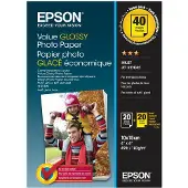 Epson Value Photo Paper Glossy - Blank - 100 x 150 mm 20 ark fotopapir (en pakke 2) - for Expression Home HD XP-15000 Expression Premium XP-900, XP-900 Stickers