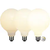 Star Trading LED-globepære E27 G125 7,5W 3-trinns dimming, opal