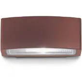 Ideal Lux utendørs vegglampe Andromeda kaffe, bredde 22 cm, aluminium