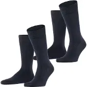 Falke 2-pack Sokker Navy Blå Mørkeblå Størrelse
