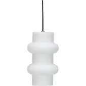 Hubsch Hengelampe Pilule Double, matt hvit, Ø 15 cm, glass