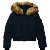 Superdry for woman. W5011785A Everest Hooded Quilted Jacket in navy blue (8), Outdoor, Recycled Polister