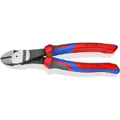 Knipex 74 22 200, Diagonal tang, Støtbestandig, Dielektrisk, Kromvanadiumstål, Plast, Blå, Rød, 200 mm