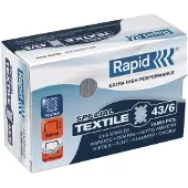 Rapid X10000 Supersterke Galvaniserte Tekstilstifter 43/6 Mm