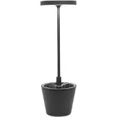 Zafferano Poldina Reverso batteridrevet bordlampe, grå