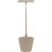 Zafferano Poldina Reverso batteridrevet bordlampe, sandfarget