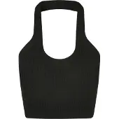 Urban Classics Rib Knit Crossed Neckholder Ermeløs Topp