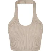 Urban Classics Rib Knit Crossed Neckholder Ermeløs Topp