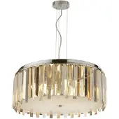 Searchlight Hengelampe Clarissa med krystallprismer, Ø 60 cm