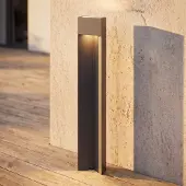LUCANDE LED-gatelampe Kaholo, matt svart, 90 cm, IP44