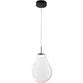 FABAS LUCE LED-hengelampe Noa, klar, glass, Ø 25 cm, CCT, dimbar