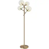 Ideal Lux gulvlampe Equinoxe, messing/rav, høyde 166 cm