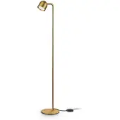 Ideal Lux gulvlampe Dodo i messing, høyde 118 cm, metall, dimmer