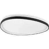 Ideal Lux LED-taklampe Gemini, svart, 81 cm, 2700 K, av/på