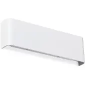 Ideal Lux LED-vegglampe Delta, hvit, bredde 30 cm, 4 000 K