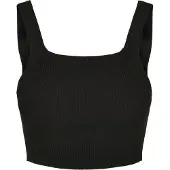 Urban Classics Cropped Knit Ermeløs T-skjorte