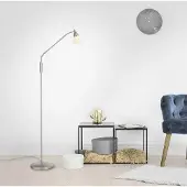 Paul Neuhaus Pino gulvlampe, sølv, 163 cm, dimbar, G9