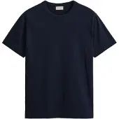 Gant for man. 2003436 Navy blue pima cotton T-shirt (XXL), Casual, Short sleeve