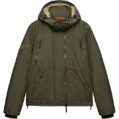 Superdry for man. M5012421A Arctic green hooded jacket (XL), Casual, Recycled Polister