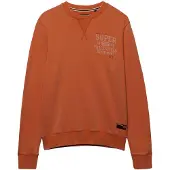 Superdry for man. M2014466A Vintage Prep Relaxed Crew Sweatshirt in orange (XXL), Casual, Cotton