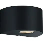 TRIO Rund utendørs LED-vegglampe Rosario, svart