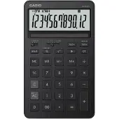 Casio JW-200DQ, Desktop, Grunnleggende, 12 sifre, Batteri/Solcelle, Svart