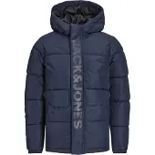 Jack & Jones Kids Polstret Jakke - JCOSpeed - Navy Blazer/Tone In Ton - - 10 år (140) - Dunjakke