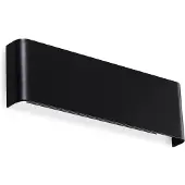 Ideal Lux LED-vegglampe Delta, svart, bredde 30 cm, 4 000 K