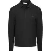 Lacoste Langermet Poloskjorte Piqué Svart Størrelse