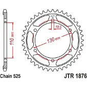Jt 525 Jtr1876.43zbk Steel Bakre Tannhjul