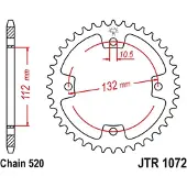 ItalyRacing 520 Jtr1072.36 Steel Bakre Tannhjul
