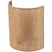Duolla Vegglampe av jute, brun, tekstil, 24 cm høy, E27