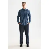 Scotch & Soda Micro Aop Slim Fit Skjorte Med Lange Ermer