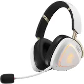 Asus ROG Delta II KJP - Hodesett - full størrelse - Bluetooth / 2,4 GHz radiofrekvens - trådløs - 3,5 mm jakk - hvit