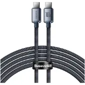Baseus Crystal Shine USB-C / USB-C Kabel CAJY000701 - 2m - Svart