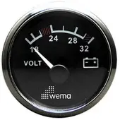 Wema Voltmeter 24 Volt Sort RF