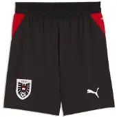 Puma Austria 2026 Shorts Youth, Clothing, Black/Red, 11-12Y