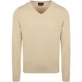 Steppin' Out genser med V-hals til kvinner i khaki Beige Størrelse