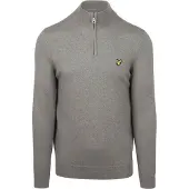 Lyle & Scott Lyle & cott Halvvippet gener i grå merinoull Grå tørrele