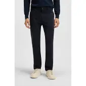 BOSS for man. 50510933 Navy Slim Chino Trousers (33/34), Casual, Cotton