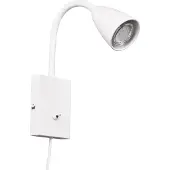 TRIO Vegglampe Wanda med støpsel, matt hvit
