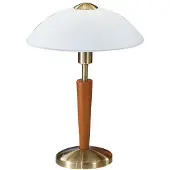 Eglo Bordlampe SOLO 1, brunert/nøtt, høyde 35 cm metall/glass dimbar