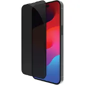 dbramante1928 Eco-shield - Skjermbeskyttelse for mobiltelefon - med personvernsfilter - rammefarge svart - for Apple iPhone 15 Pro