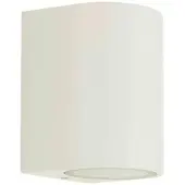 PRIOS utendørs vegglampe Tetje, hvit, rund, 10 cm