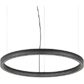 Ideal Lux LED-hengelampe Crown Ø 80 cm, svart, metall
