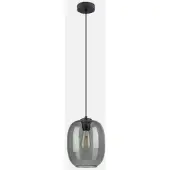 TK Lighting Elio pendellampe, glass, grafitt, enkelt lys