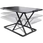 StarTech.com Startech Standing Desk Converter for Laptop, Supports up to 8kg (17.6lb), Height Adjustable Laptop Riser w/ Slim Design, Table Top Sit Stand Desk Converter for Home Office - Rising Stand Up Desk Plat
