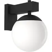 Eglo Bufalata utendørs vegglampe, svart/opalhvit