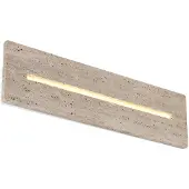 Globo LED-vegglampe Rojas, beige/hvit, travertin, 40 cm bred