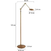 Steinhauer LED-gulvlampe Daphne 2, 1 lyskilde, bronse, CCT, fjernkontroll